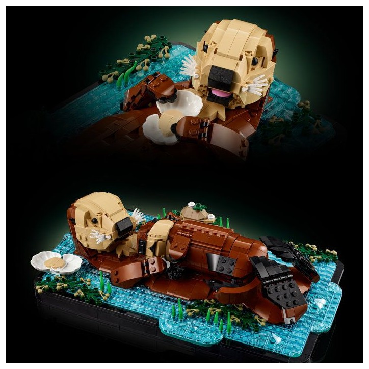 LEGO Ideas 21366 Les Loutres Câlines - Set de Construction Adulte - Maquette d'Animaux LEGO Ideas 21366 Les Loutres Câlines - Set de Construction Adulte - Maquette d'Animaux