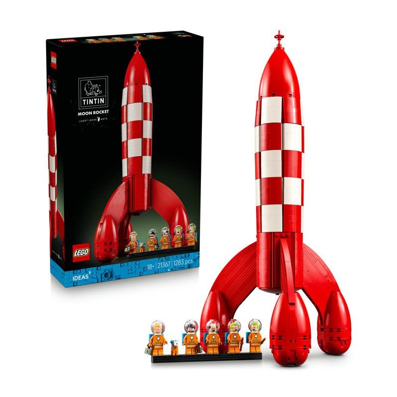 LEGO Ideas 21367 La Fusée de Tintin - Set de Construction Adulte - Ma