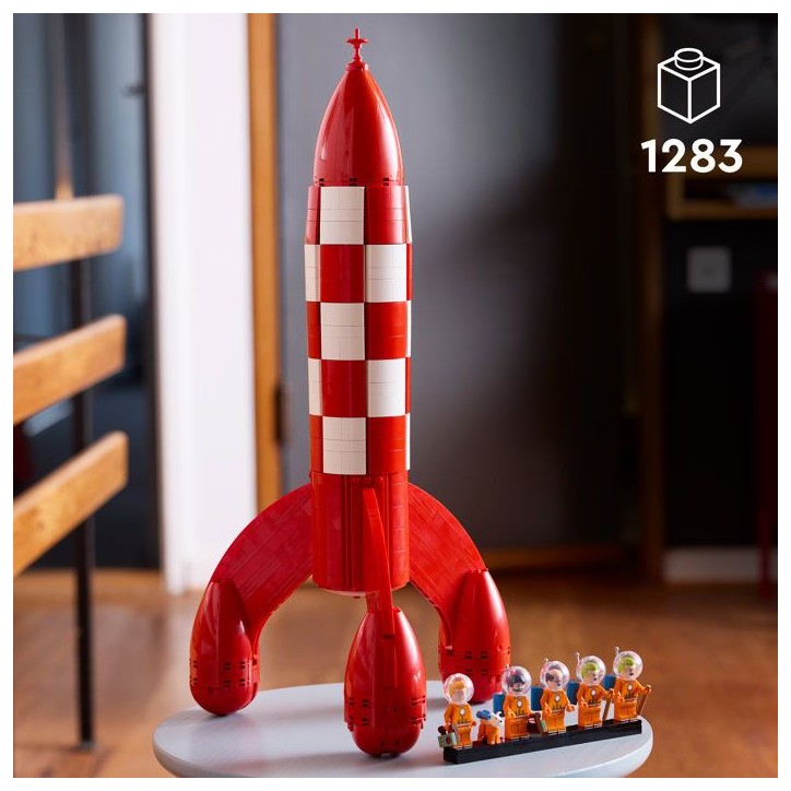 LEGO Ideas 21367 La Fusée de Tintin - Set de Construction Adulte - Maquette DIY - Cadeau