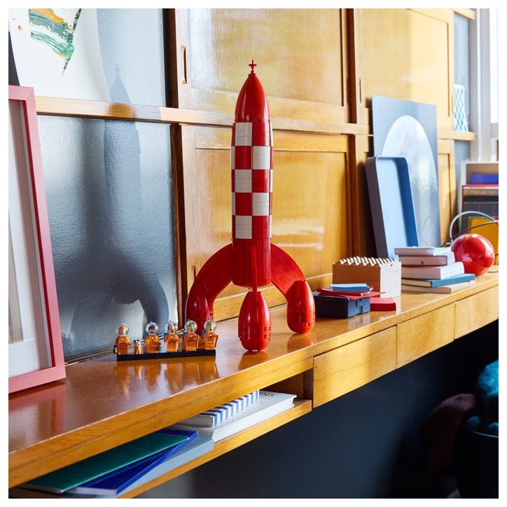 LEGO Ideas 21367 La Fusée de Tintin - Set de Construction Adulte - Maquette DIY - Cadeau