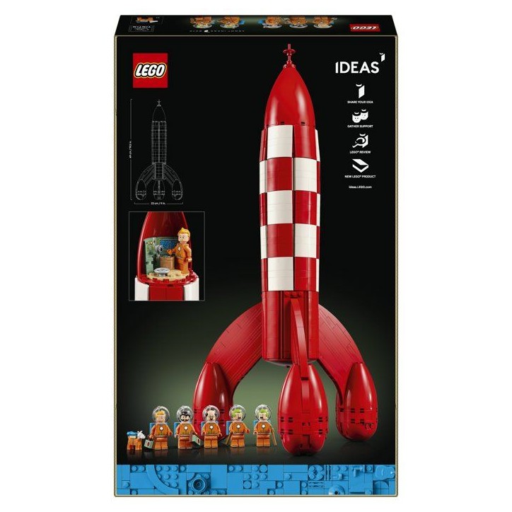 LEGO Ideas 21367 La Fusée de Tintin - Set de Construction Adulte - Maquette DIY - Cadeau