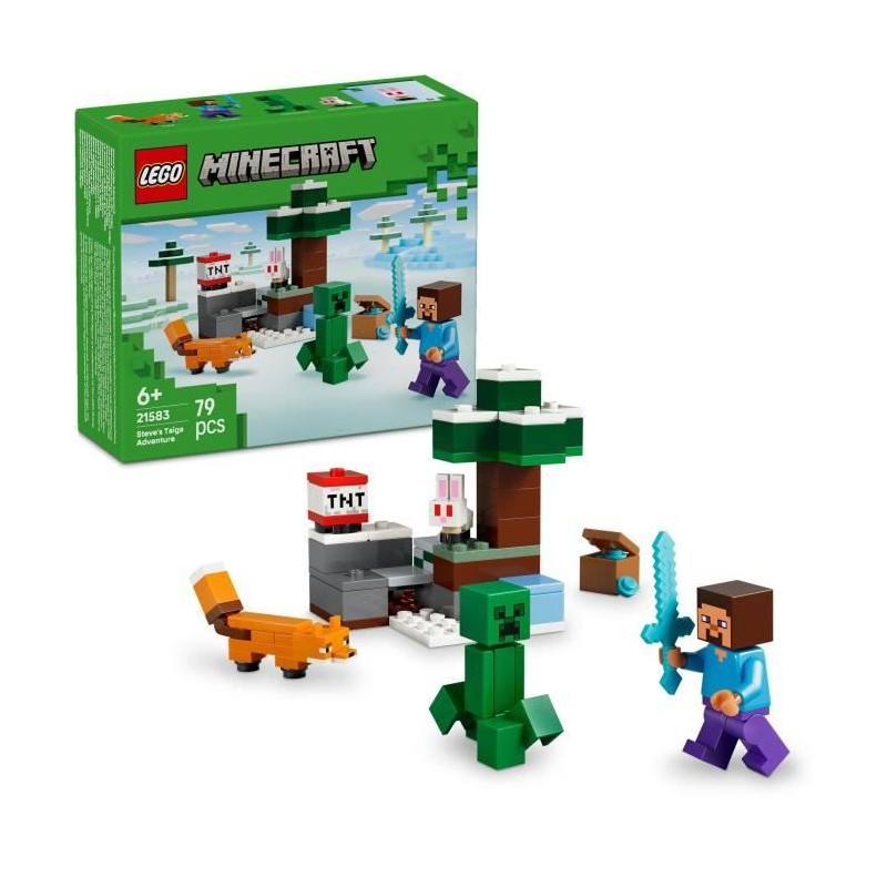 LEGO Minecraft 21583 Les Aventures de Steve dans la Taiga - Jeu Garço