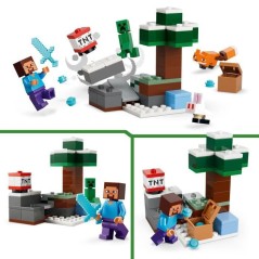 LEGO Minecraft 21583 Les Aventures de Steve dans la Taiga - Jeu Garço