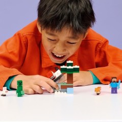 LEGO Minecraft 21583 Les Aventures de Steve dans la Taiga - Jeu Garço