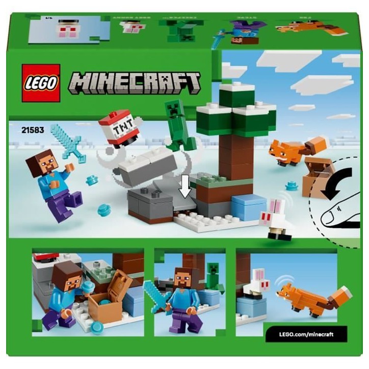 LEGO Minecraft 21583 Les Aventures de Steve dans la Taiga - Jeu Garçon ou Fille des 6 ans LEGO Minecraft 21583 Les Aventures de Steve dans la Taiga - Jeu Garçon ou Fille des 6 ans