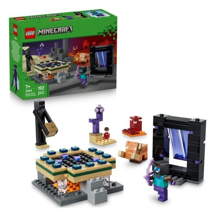 LEGO Minecraft 21584 Voyage a Travers les Portails du Nether et de l'Ender - Jeu des 7 ans LEGO Minecraft 21584 Voyage a Travers les Portails du Nether et de l'Ender - Jeu des 7 ans
