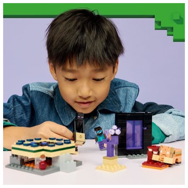 LEGO Minecraft 21584 Voyage a Travers les Portails du Nether et de l'Ender - Jeu des 7 ans LEGO Minecraft 21584 Voyage a Travers les Portails du Nether et de l'Ender - Jeu des 7 ans