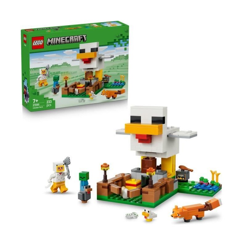 LEGO Minecraft 21585 La Ferme a Poulet - Jouet de Construction Fille o