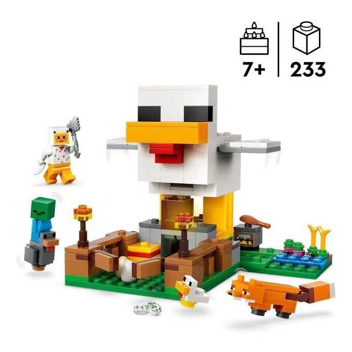LEGO Minecraft 21585 La Ferme a Poulet - Jouet de Construction Fille ou Garçon des 7 ans LEGO Minecraft 21585 La Ferme a Poulet - Jouet de Construction Fille ou Garçon des 7 ans