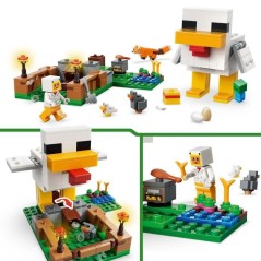 LEGO Minecraft 21585 La Ferme a Poulet - Jouet de Construction Fille o