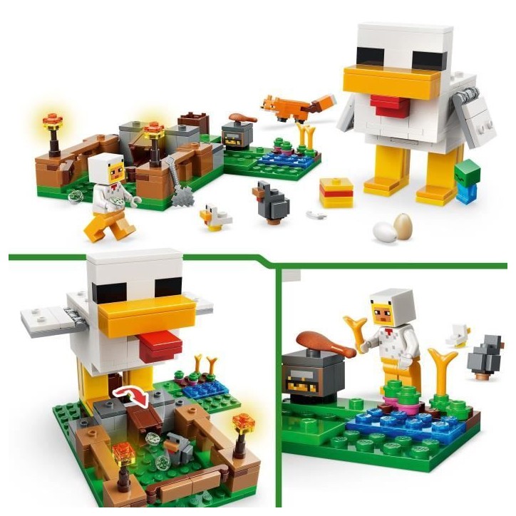 LEGO Minecraft 21585 La Ferme a Poulet - Jouet de Construction Fille ou Garçon des 7 ans LEGO Minecraft 21585 La Ferme a Poulet - Jouet de Construction Fille ou Garçon des 7 ans
