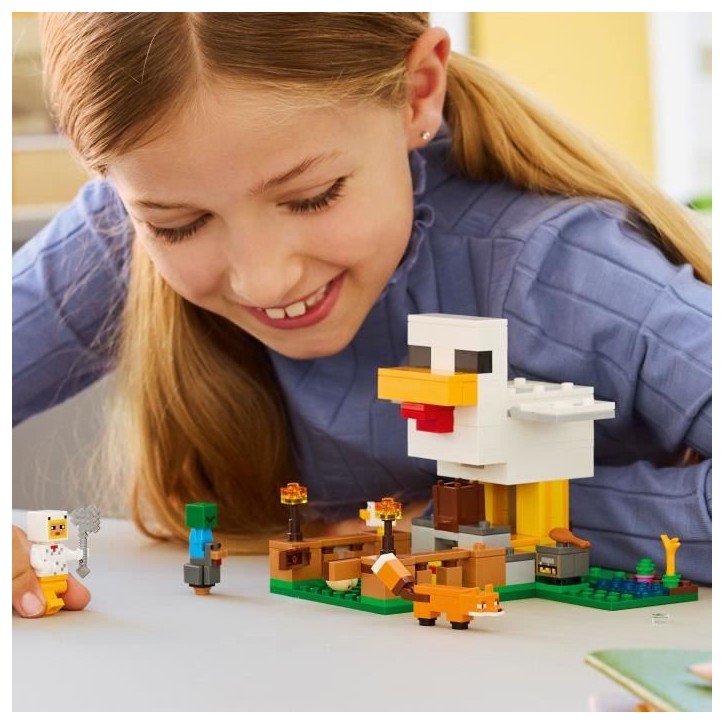 LEGO Minecraft 21585 La Ferme a Poulet - Jouet de Construction Fille ou Garçon des 7 ans LEGO Minecraft 21585 La Ferme a Poulet - Jouet de Construction Fille ou Garçon des 7 ans