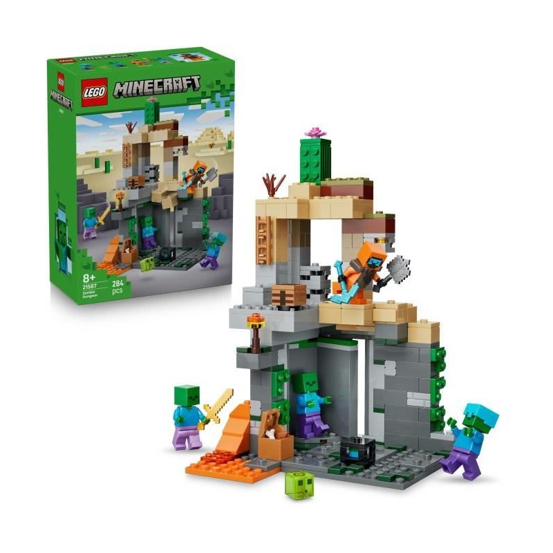 LEGO Minecraft 21587 Le Donjon de Zombies - Jeu Interactif pour Garço