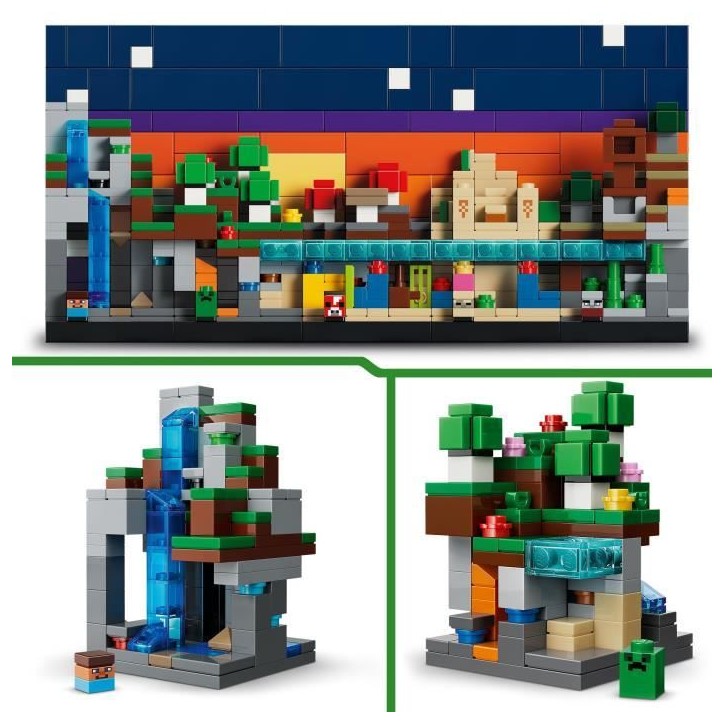 LEGO Minecraft 21589 Mini Biomes - Jouet de Construction pour Garçon ou Fille des 12 ans LEGO Minecraft 21589 Mini Biomes - Jouet de Construction pour Garçon ou Fille des 12 ans