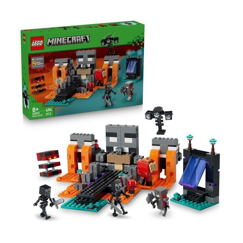 LEGO Minecraft 21590 La Bataille du Wither - Jouet de Construction pou