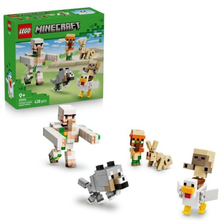 LEGO Minecraft 21592 L'Attaque du Désert du Poulet Chevauché - Jeu d