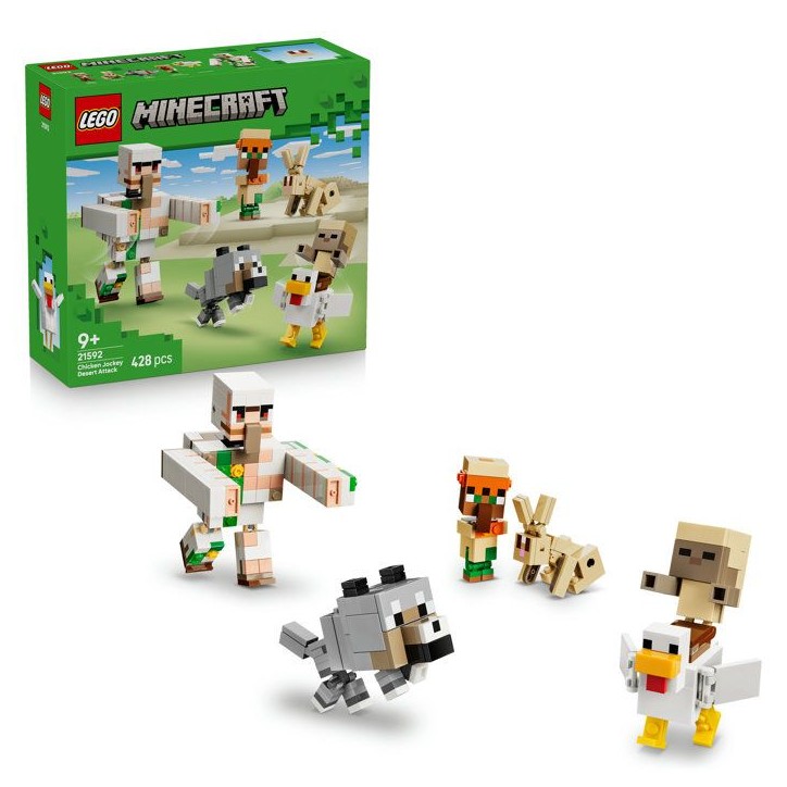 LEGO Minecraft 21592 L'Attaque du Désert du Poulet Chevauché - Jeu de Construction 9 ans LEGO Minecraft 21592 L'Attaque du Désert du Poulet Chevauché - Jeu de Construction 9 ans