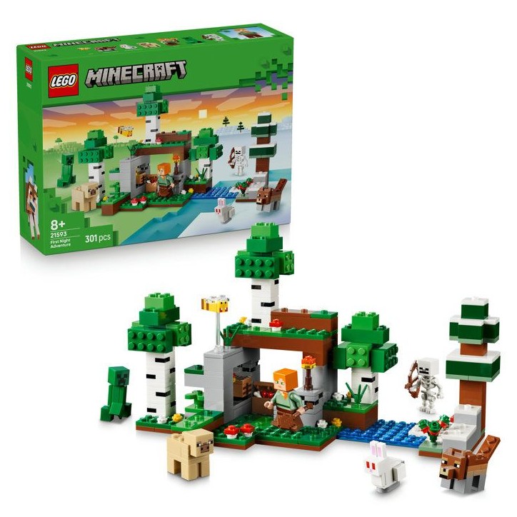 LEGO Minecraft 21593 L'Aventure de la Premiere Nuit - Jouet Interactif des 8 ans - Cadeau LEGO Minecraft 21593 L'Aventure de la Premiere Nuit - Jouet Interactif des 8 ans - Cadeau