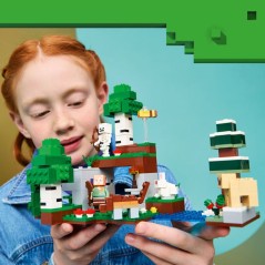 LEGO Minecraft 21593 L'Aventure de la Premiere Nuit - Jouet Interactif