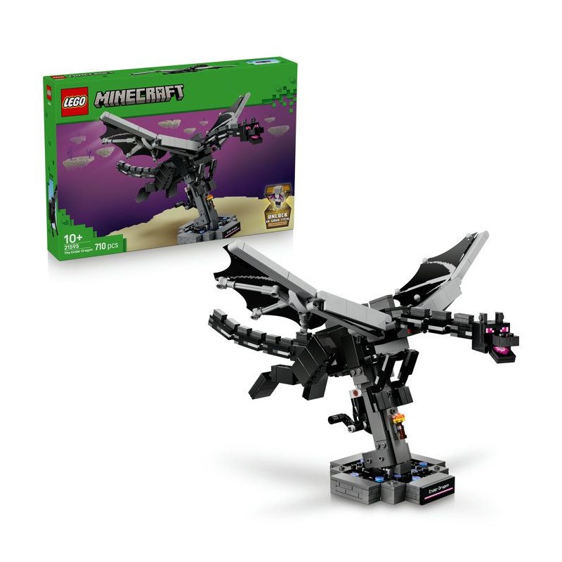 LEGO Minecraft 21595 Le Dragon de l'Ender - Jeu Interactif pour Garço
