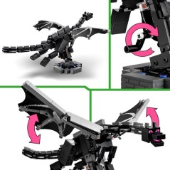 LEGO Minecraft 21595 Le Dragon de l'Ender - Jeu Interactif pour Garço