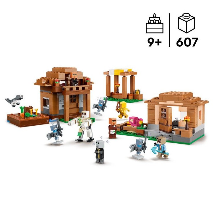 LEGO Minecraft 21596 L'Évocateur a l'Attaque du Village - Jeu 9 ans - Maquettes de Maisons LEGO Minecraft 21596 L'Évocateur a l'Attaque du Village - Jeu 9 ans - Maquettes de Maisons