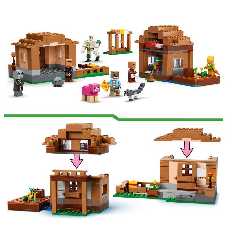 LEGO Minecraft 21596 L'Évocateur a l'Attaque du Village - Jeu 9 ans - Maquettes de Maisons LEGO Minecraft 21596 L'Évocateur a l'Attaque du Village - Jeu 9 ans - Maquettes de Maisons