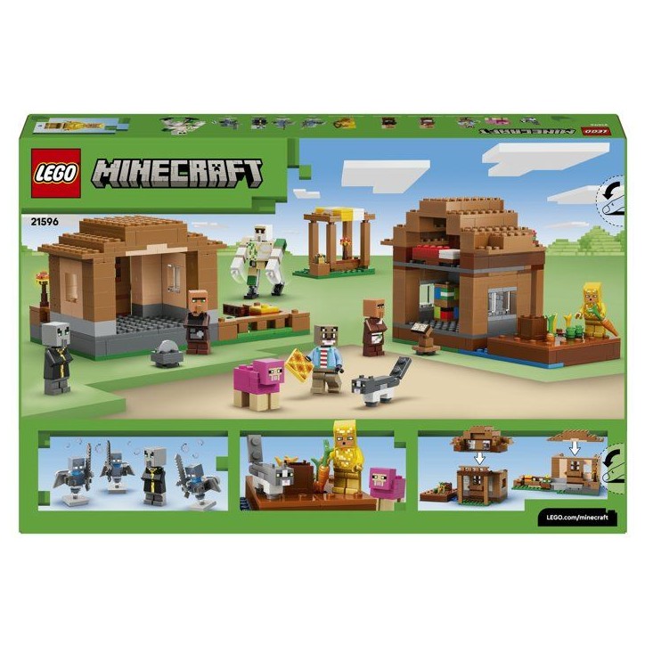 LEGO Minecraft 21596 L'Évocateur a l'Attaque du Village - Jeu 9 ans - Maquettes de Maisons LEGO Minecraft 21596 L'Évocateur a l'Attaque du Village - Jeu 9 ans - Maquettes de Maisons