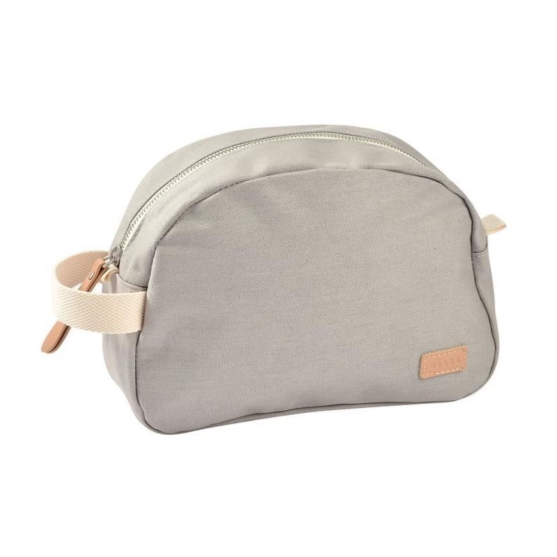 BEABA, Trousse de toilette bébé canvas gris perle BEABA, Trousse de toilette bébé canvas gris perle