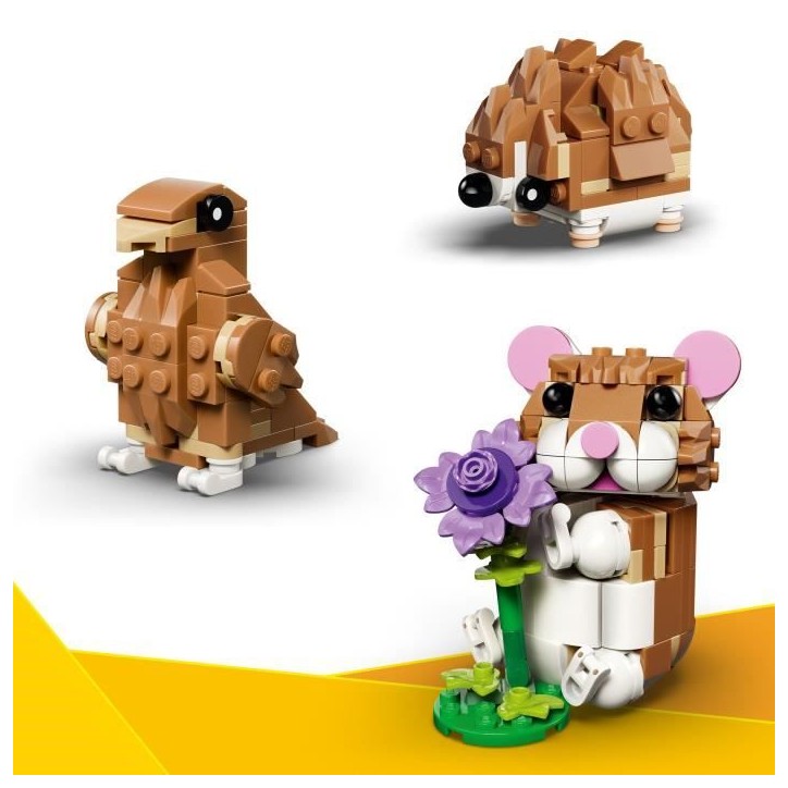 LEGO Creator 3-en-1 31376 L'Adorable Hamster et la Fleur - Jouet de Construction des 7 ans LEGO Creator 3-en-1 31376 L'Adorable Hamster et la Fleur - Jouet de Construction des 7 ans