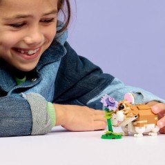LEGO Creator 3-en-1 31376 L'Adorable Hamster et la Fleur - Jouet de Co