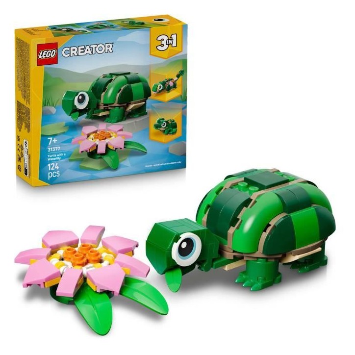 LEGO Creator 3-en-1 31377 La Tortue et la Fleur de Nénuphar - Jouet de Construction 7 ans LEGO Creator 3-en-1 31377 La Tortue et la Fleur de Nénuphar - Jouet de Construction 7 ans