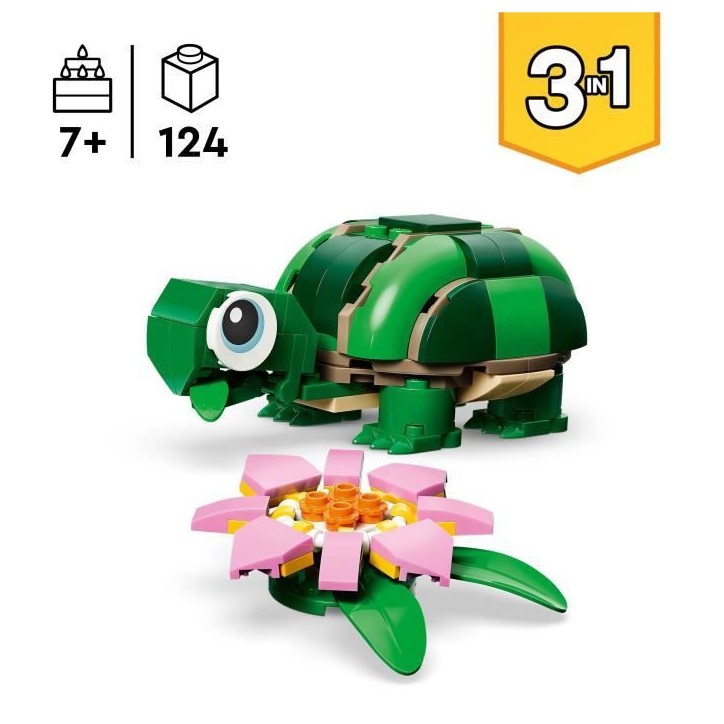 LEGO Creator 3-en-1 31377 La Tortue et la Fleur de Nénuphar - Jouet de Construction 7 ans LEGO Creator 3-en-1 31377 La Tortue et la Fleur de Nénuphar - Jouet de Construction 7 ans
