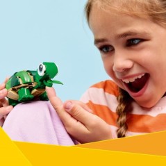 LEGO Creator 3-en-1 31377 La Tortue et la Fleur de Nénuphar - Jouet d