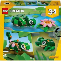 LEGO Creator 3-en-1 31377 La Tortue et la Fleur de Nénuphar - Jouet d