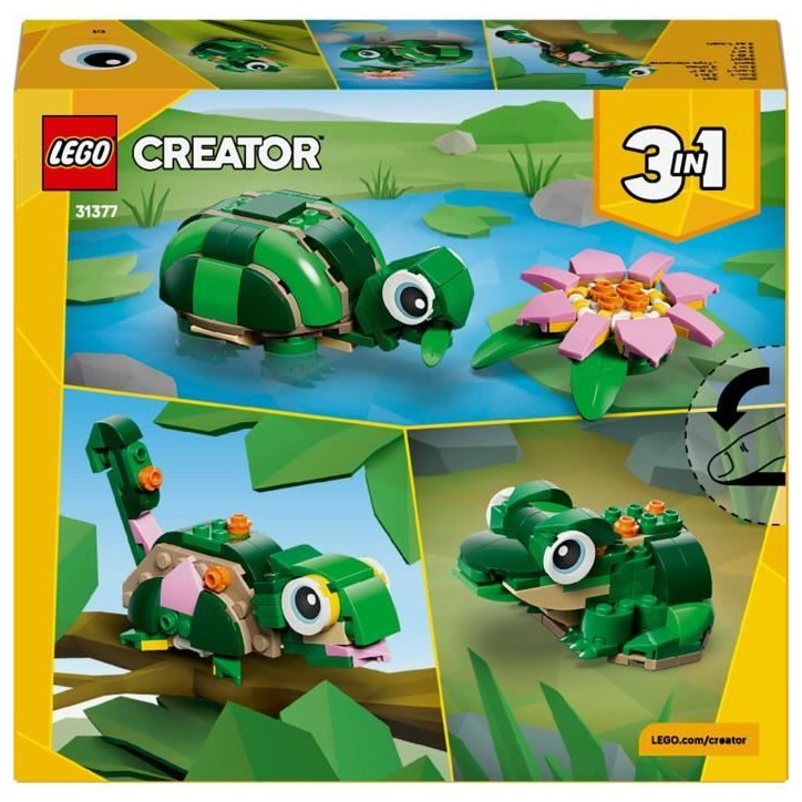 LEGO Creator 3-en-1 31377 La Tortue et la Fleur de Nénuphar - Jouet de Construction 7 ans LEGO Creator 3-en-1 31377 La Tortue et la Fleur de Nénuphar - Jouet de Construction 7 ans