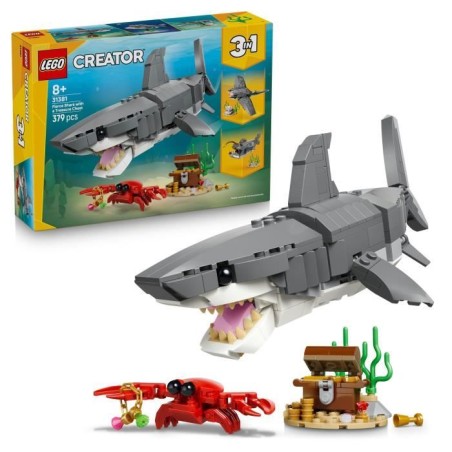 LEGO Creator 3-en-1 31381 Le Redoutable Requin et le Coffre au Trésor