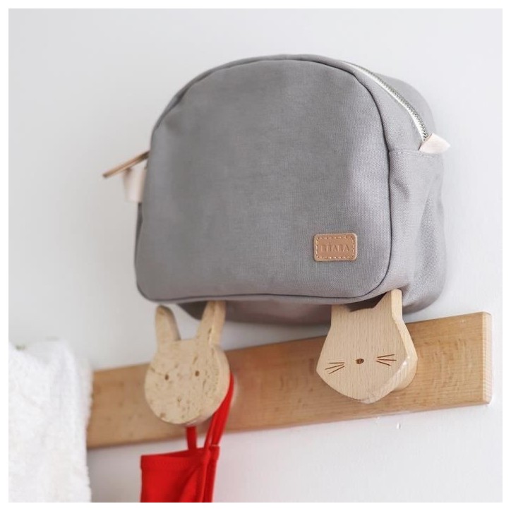 BEABA, Trousse de toilette bébé canvas gris perle