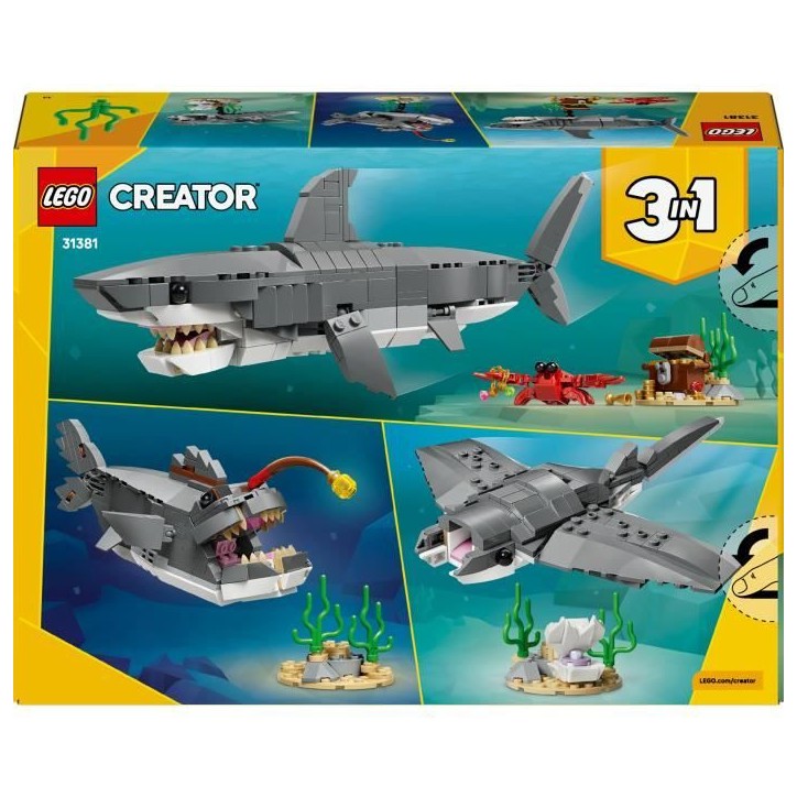 LEGO Creator 3-en-1 31381 Le Redoutable Requin et le Coffre au Trésor - Jouet des 8 ans LEGO Creator 3-en-1 31381 Le Redoutable Requin et le Coffre au Trésor - Jouet des 8 ans