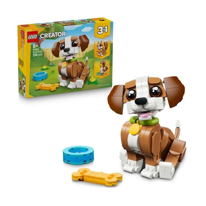 LEGO Creator 3-en-1 31382 Les Adorables Animaux : le Chiot Joueur - Je