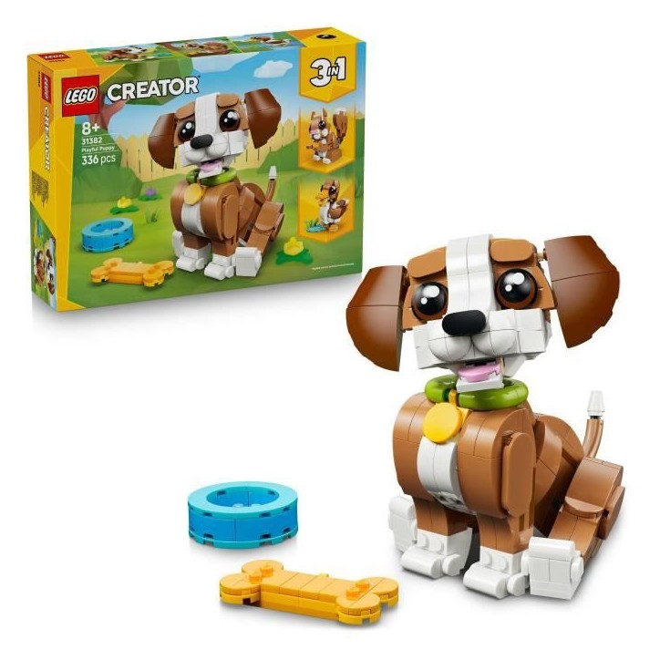 LEGO Creator 3-en-1 31382 Les Adorables Animaux : le Chiot Joueur - Jeu des 8 ans - Cadeau LEGO Creator 3-en-1 31382 Les Adorables Animaux : le Chiot Joueur - Jeu des 8 ans - Cadeau