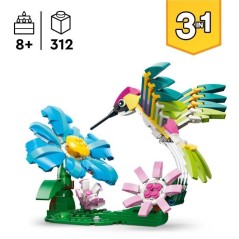 LEGO Creator 3-en-1 31384 Animaux Sauvages : le Colibri Coloré - Jeu de Construction 8 ans