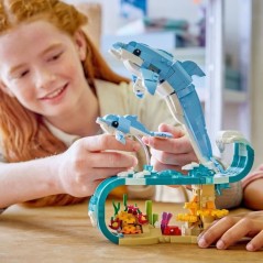 LEGO Creator 3-en-1 31385 Animaux Marins : les Beaux Dauphins - Jeu de