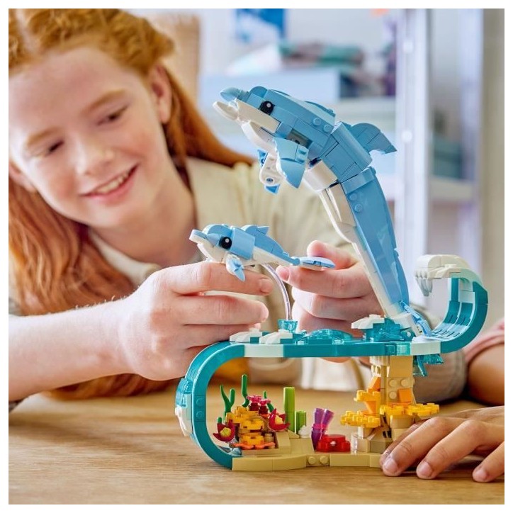 LEGO Creator 3-en-1 31385 Animaux Marins : les Beaux Dauphins - Jeu de Construction 9 ans LEGO Creator 3-en-1 31385 Animaux Marins : les Beaux Dauphins - Jeu de Construction 9 ans