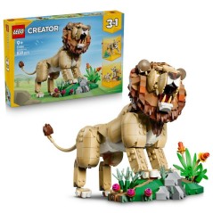 LEGO Creator 3-en-1 31386 Animaux Sauvages : Le Lion Majestueux - Jeu