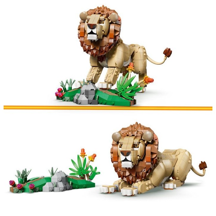 LEGO Creator 3-en-1 31386 Animaux Sauvages : Le Lion Majestueux - Jeu 9 ans - Décoration LEGO Creator 3-en-1 31386 Animaux Sauvages : Le Lion Majestueux - Jeu 9 ans - Décoration