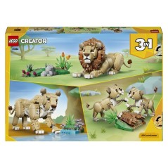 LEGO Creator 3-en-1 31386 Animaux Sauvages : Le Lion Majestueux - Jeu