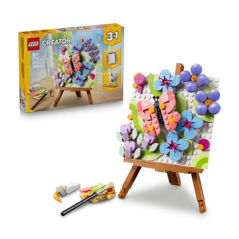 LEGO Creator 3-en-1 31390 Tableau Floral - Jeu de Construction des 8 a