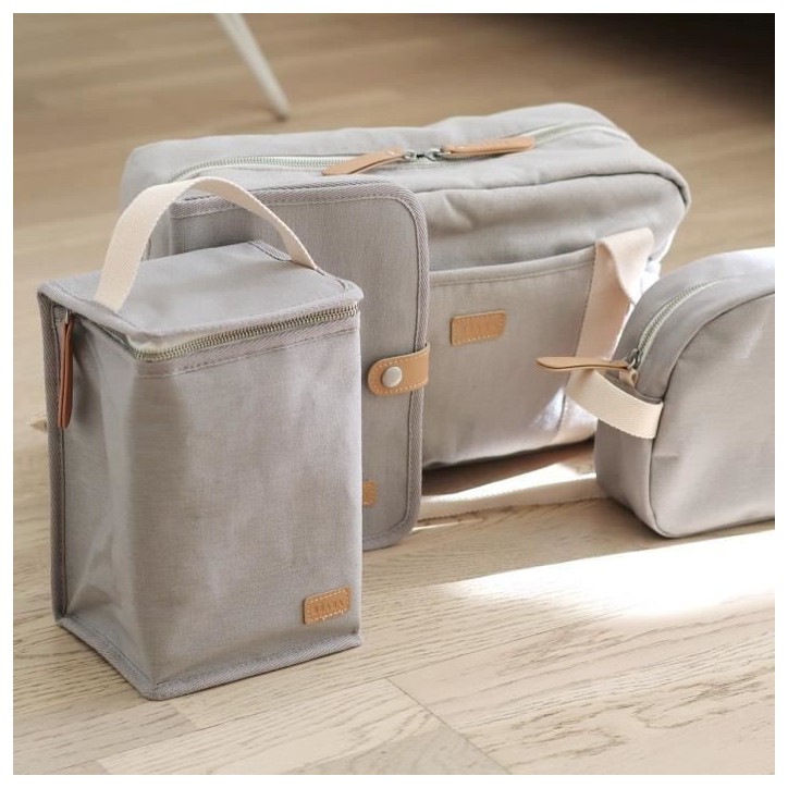 BEABA, Pochette repas bébé, isotherme, gris perle