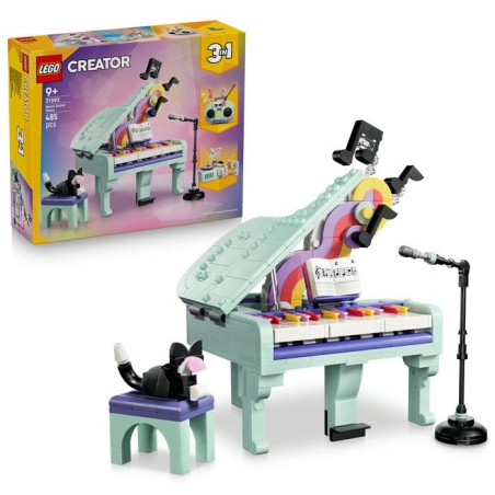 LEGO Creator 3-en-1 31392 Décoration Musicale : Piano et Chat - Jouet